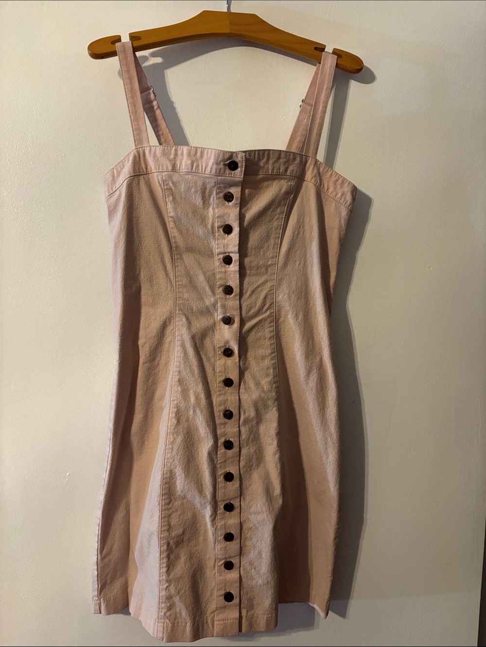 Forever 21 Blush Pink Button-Front Mini Dress